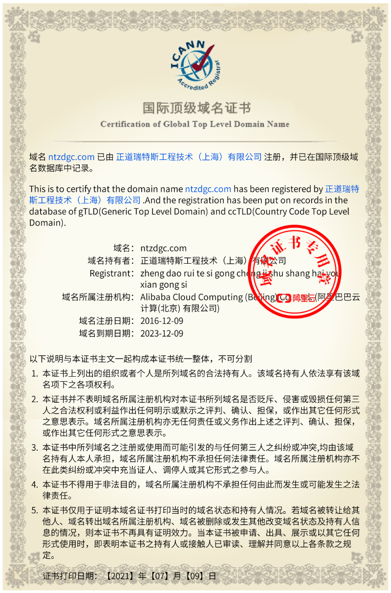 正道瑞特斯域名ntzdgc.com